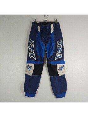 Fox Racing Racing Pants Kid Size 12-14 Blue Moto BMX Motocross Y2K Sporty